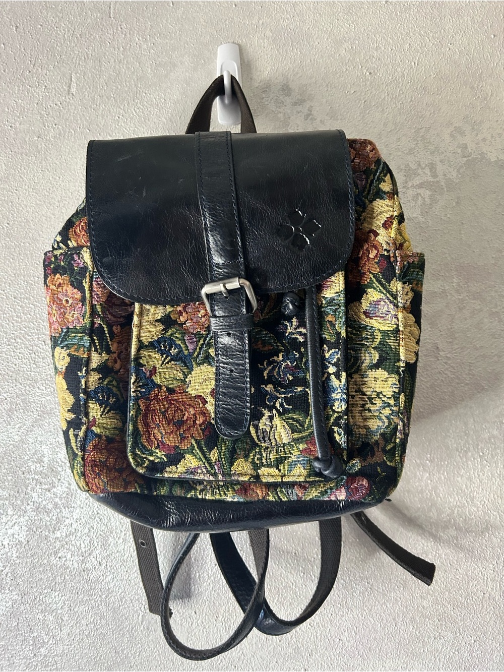 Patricia Nash Aberdeen Backpack Floral Tapestry in Black - Picture 8 of 8